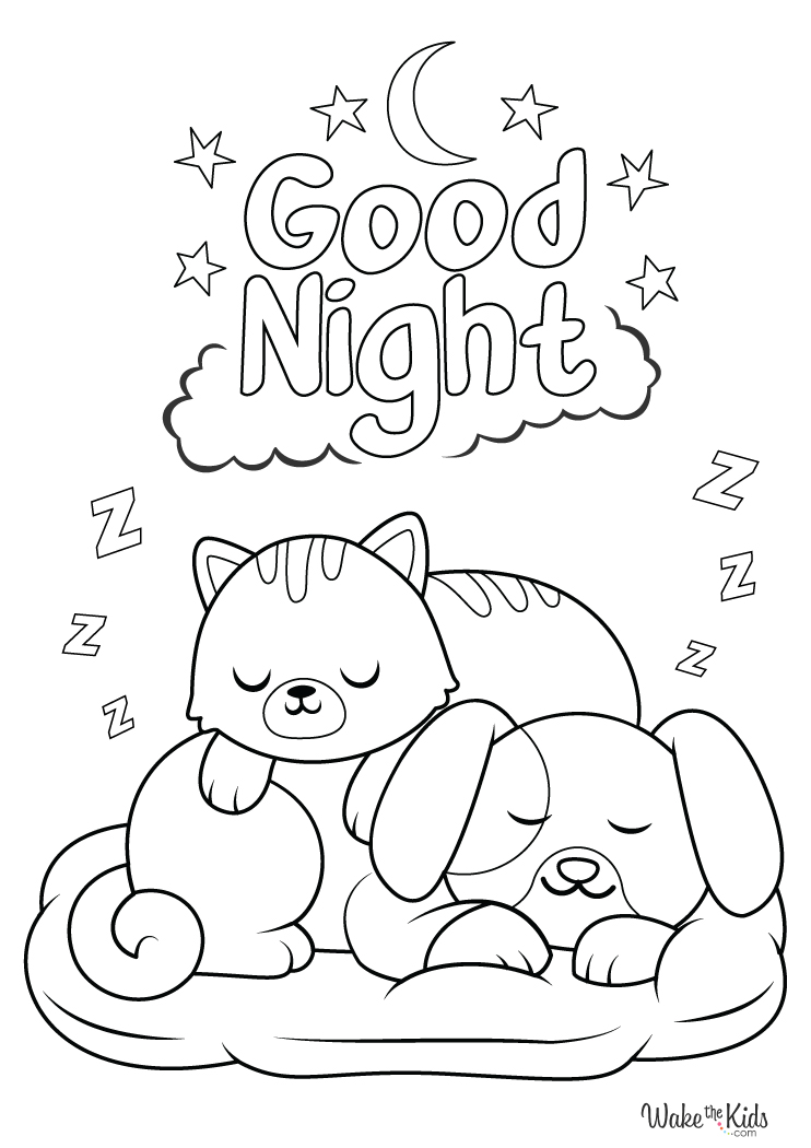 Cat and Dog Coloring Pages (Free Printable PDFs) | WakeTheKids