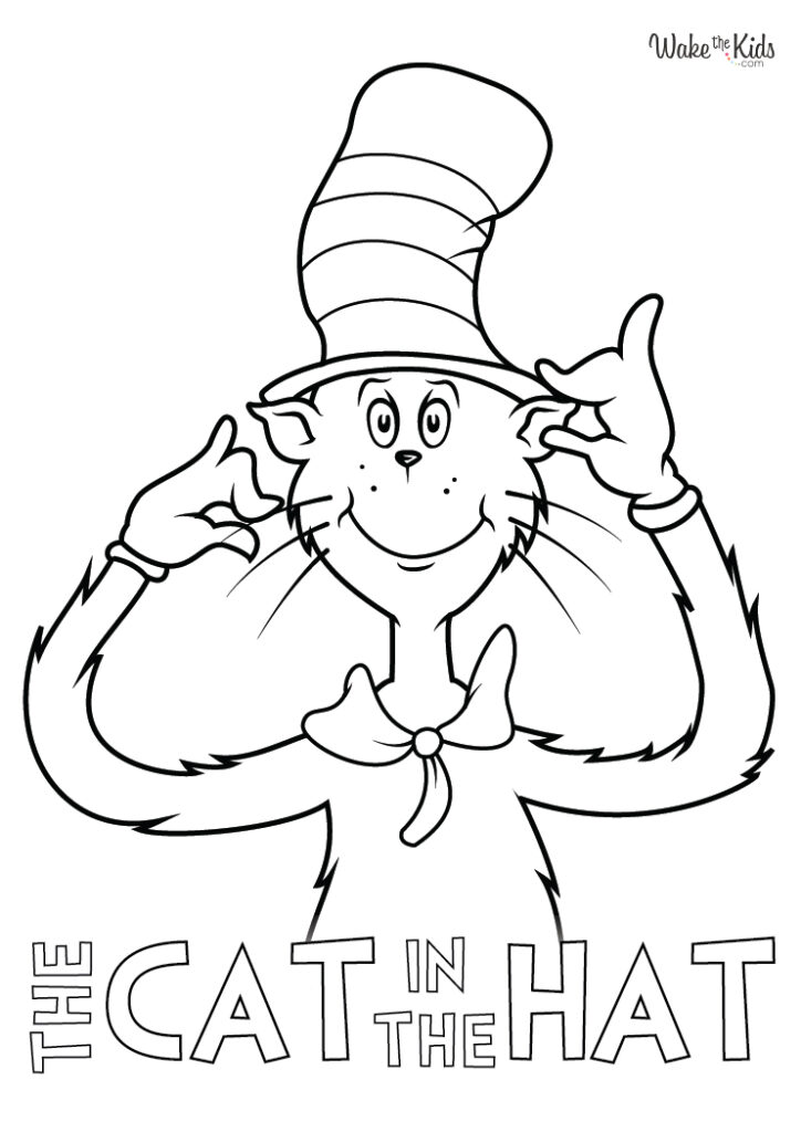 Cat in the Hat Coloring Pages (Free Printable PDFs) | WakeTheKids