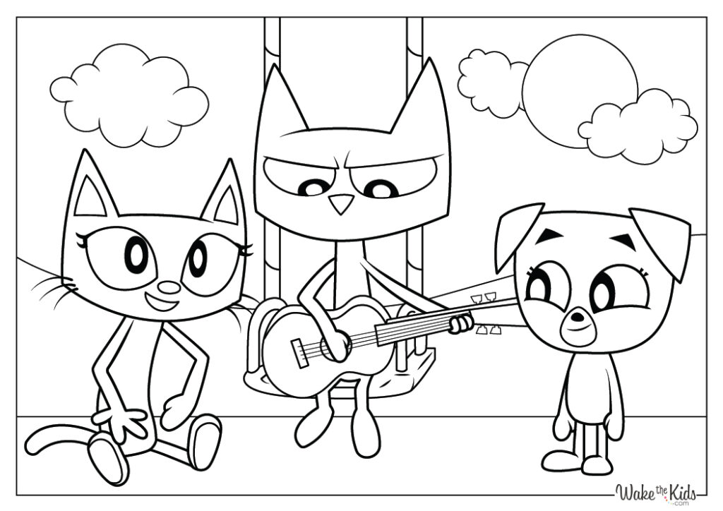 Pete the Cat Coloring Pages (Free Printable PDFs) | WakeTheKids