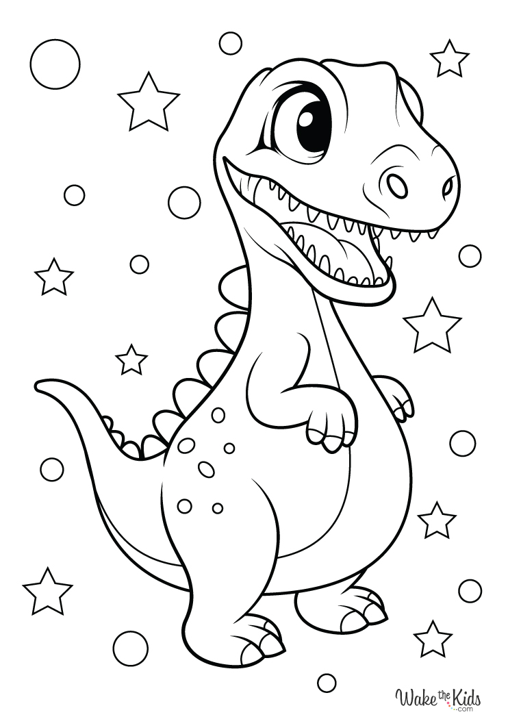 Dinosaur Coloring Pages Free Printable PDFs WakeTheKids