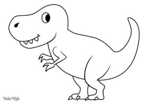 Tyrannosaurus rex Coloring Pages (Free Printable PDFs) | WakeTheKids