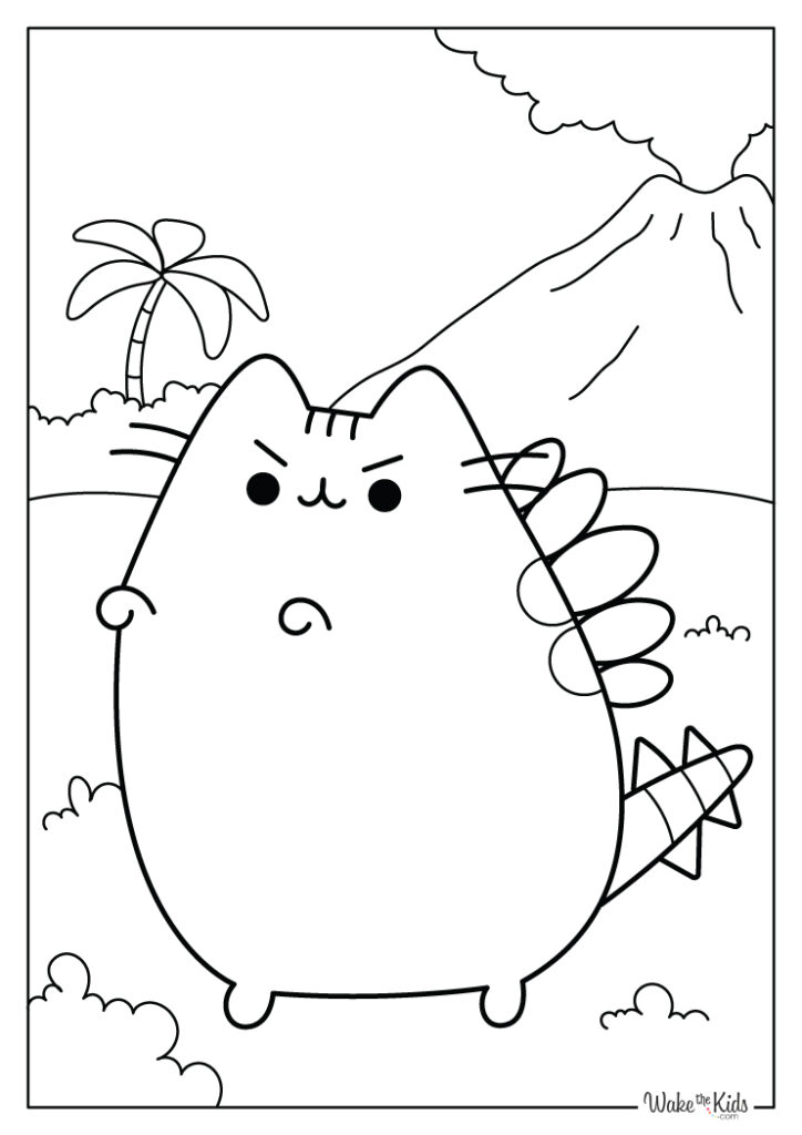 Pusheen Coloring Pages (Free Printable PDFs) | WakeTheKids