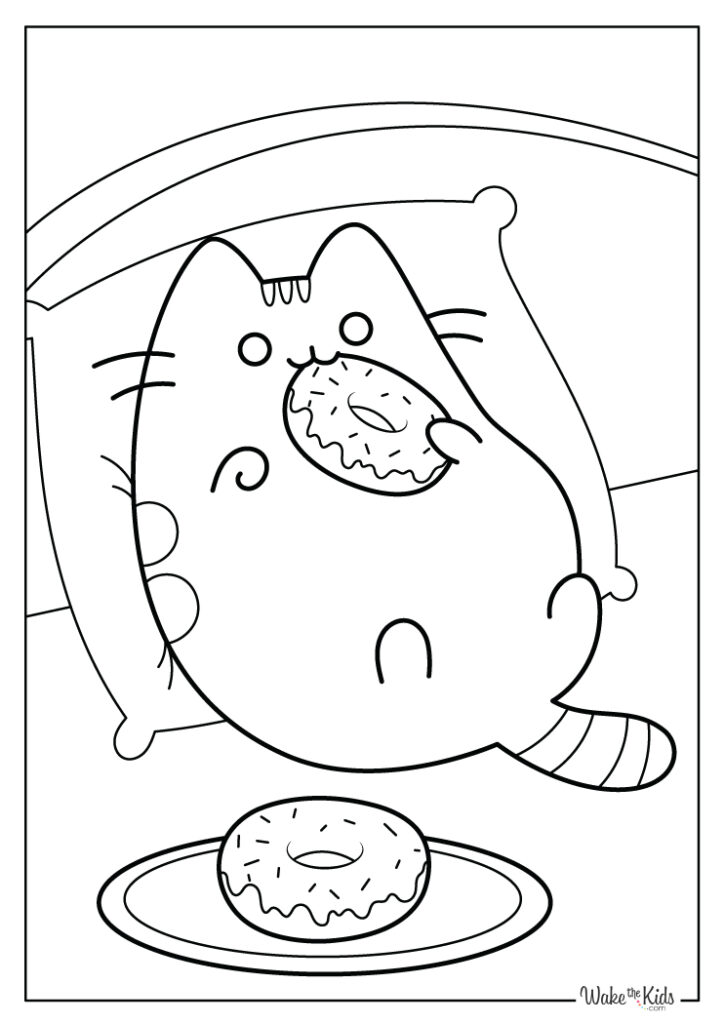 Pusheen Coloring Pages (Free Printable PDFs) | WakeTheKids