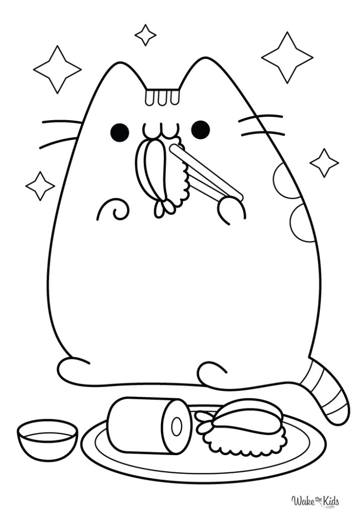 Pusheen Coloring Pages (Free Printable PDFs) | WakeTheKids