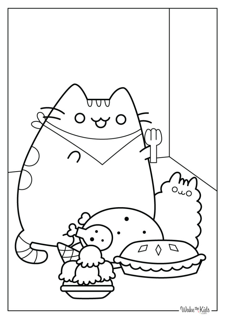 Pusheen Coloring Pages (Free Printable PDFs) | WakeTheKids