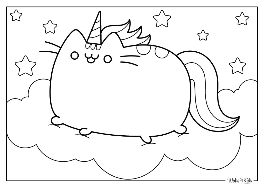 Pusheen Coloring Pages (Free Printable PDFs) | WakeTheKids