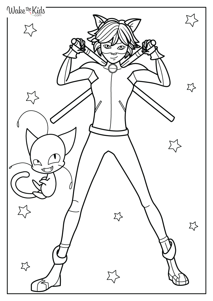Ladybug And Cat Noir Coloring Pages Ladybug And Cat Noir Coloring Pages