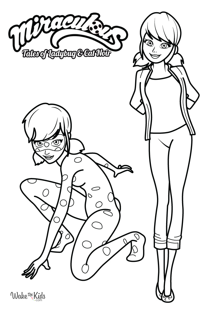 Miraculous: Ladybug and Cat Noir Coloring Pages