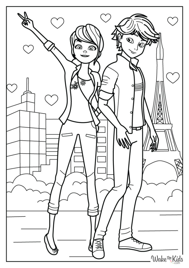 Miraculous: Ladybug and Cat Noir Coloring Pages (Free Printable PDFs ...