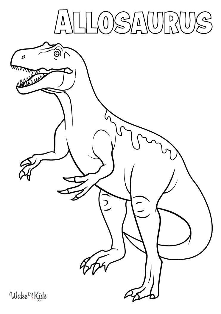 Allosaurus Coloring Pages (Free Printable PDFs) | WakeTheKids