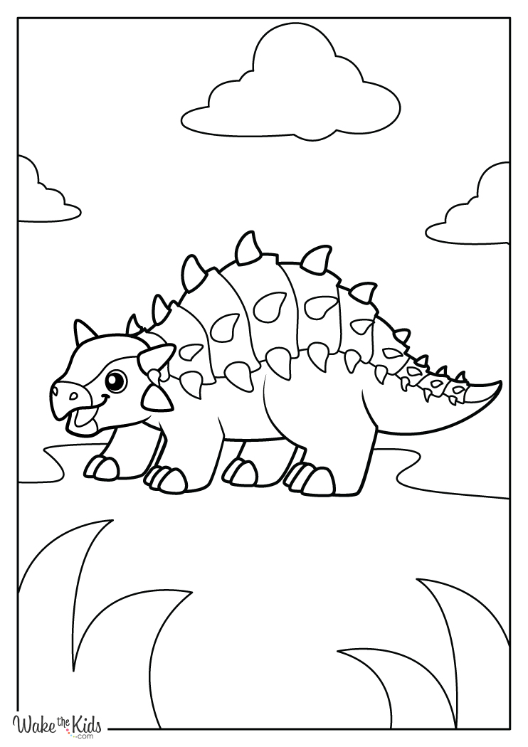 Ankylosaurus Coloring Pages (Free Printable PDFs) | WakeTheKids