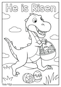 Dinosaur Easter Coloring Pages