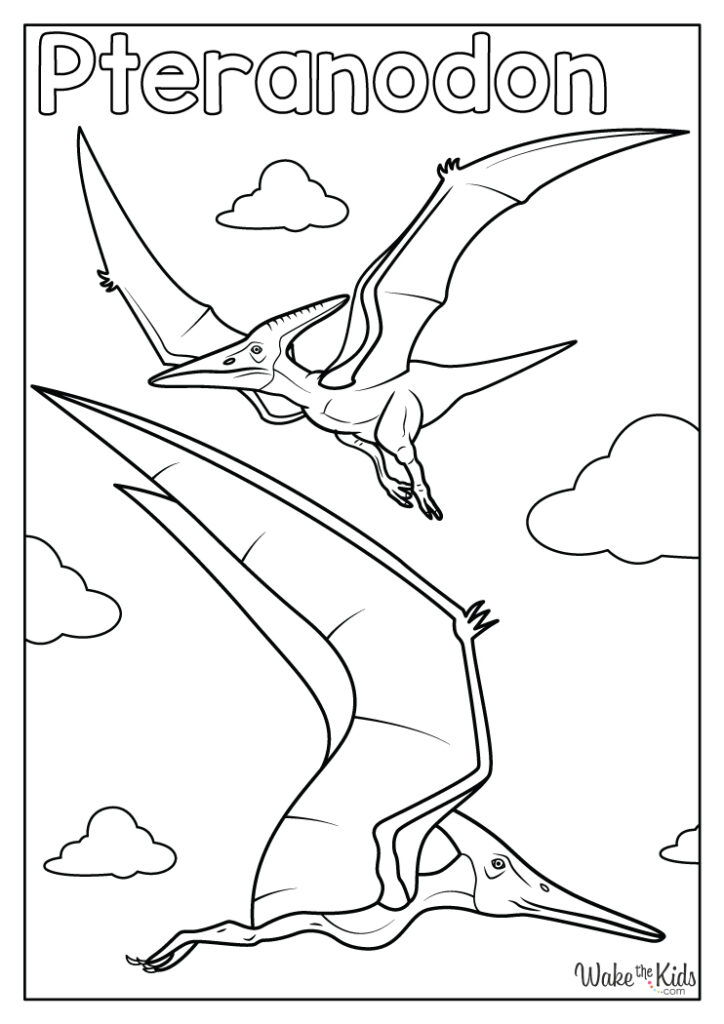 Pteranodon Coloring Pages (Free Printable PDFs) | WakeTheKids