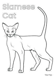 Siamese Cat Coloring Pages
