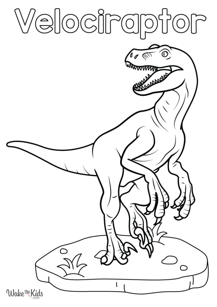 Velociraptor Coloring Pages (Free Printable PDFs) | WakeTheKids