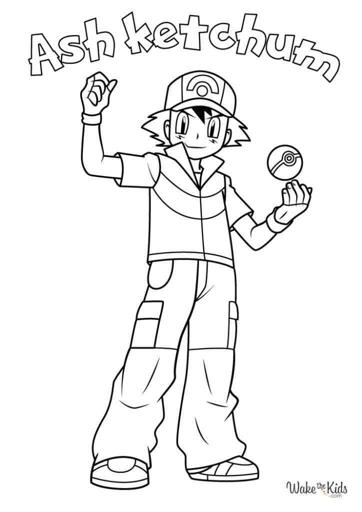 Ash Ketchum Coloring Pages