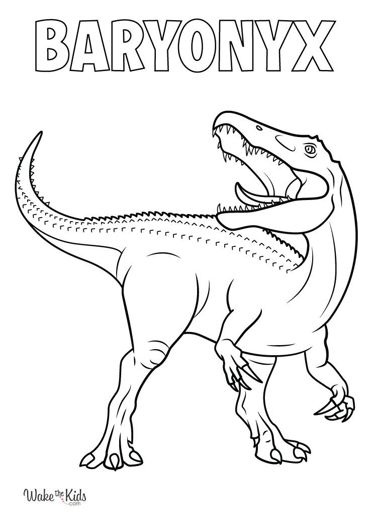 Spinosaurus Coloring Pages Free Printable PDFs WakeTheKids