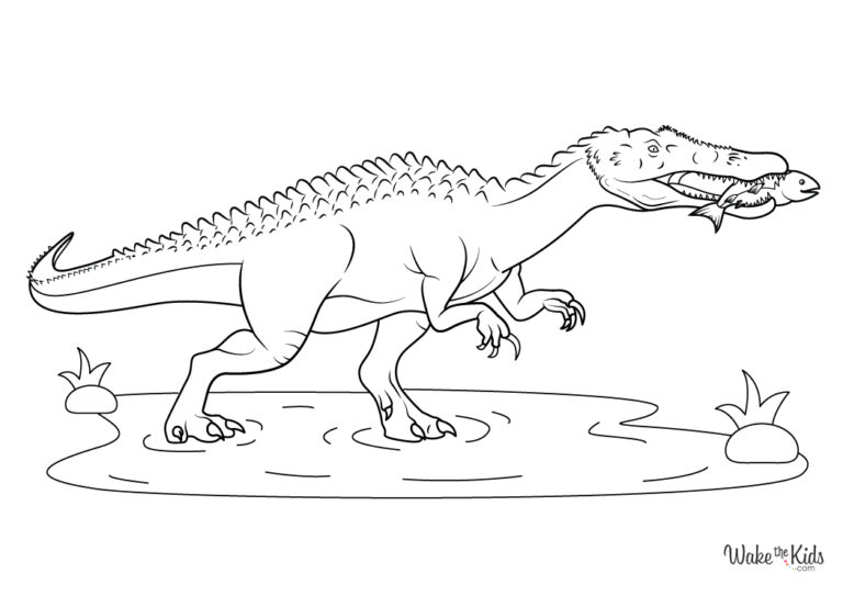 Baryonyx Coloring Pages (Free Printable PDFs) | WakeTheKids