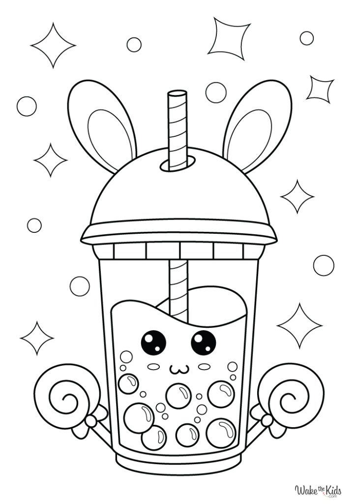 Boba Tea Coloring Pages (Free Printable PDFs) | WakeTheKids