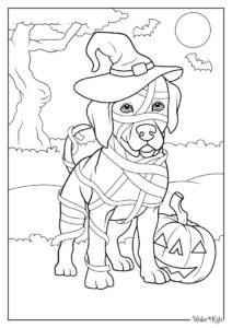 Dog Halloween Coloring Pages