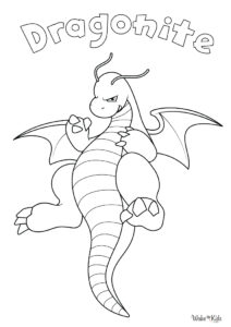Dragonite Coloring Pages
