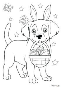 Easter Dog Coloring Pages