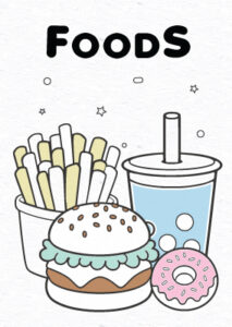 Food Coloring Pages 