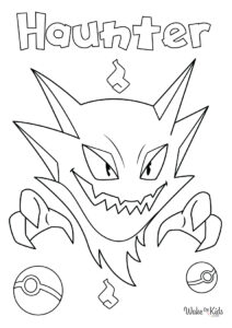 Haunter Pokemon Coloring Pages