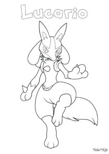 Lucario Coloring Pages