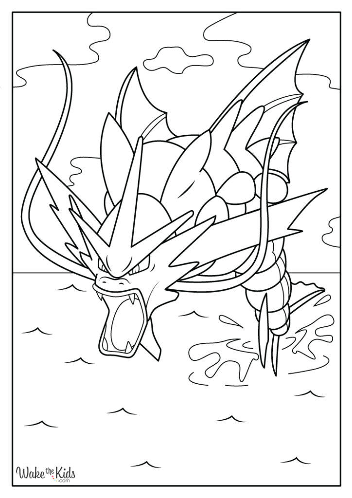 Gyarados Coloring Pages (Free Printable PDFs) | WakeTheKids