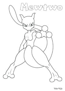 Mewtwo Coloring Pages