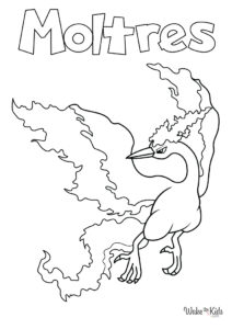 Moltres Coloring Pages