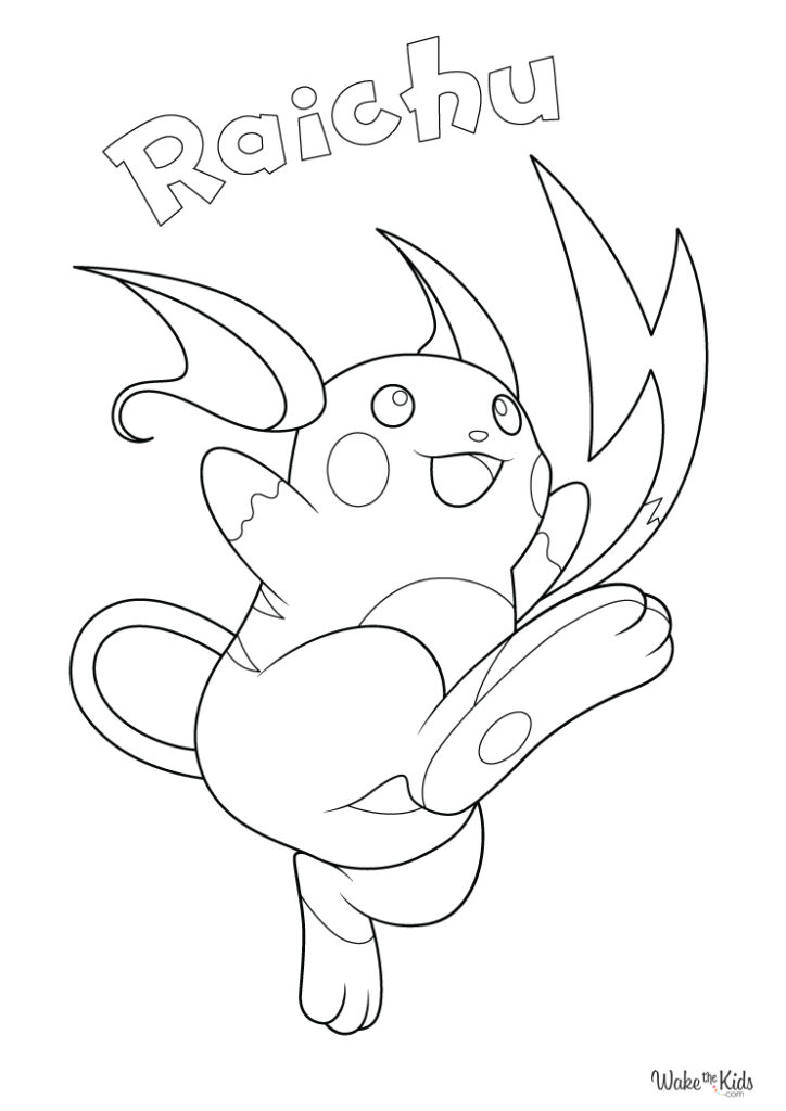 Raichu Coloring Pages (Free Printable PDFs) WakeTheKids