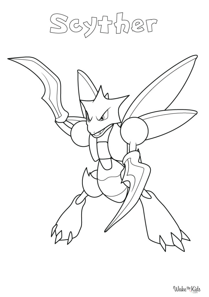 Scyther Coloring Pages