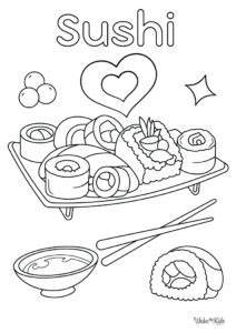 Sushi Coloring Pages