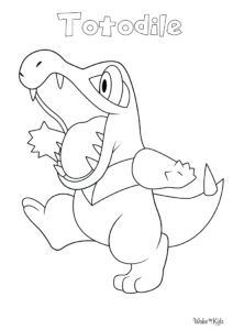 Totodile Coloring Pages