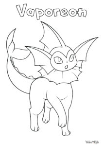 Vaporeon Coloring Pages