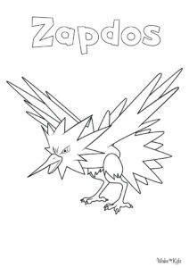 Zapdos Coloring Pages