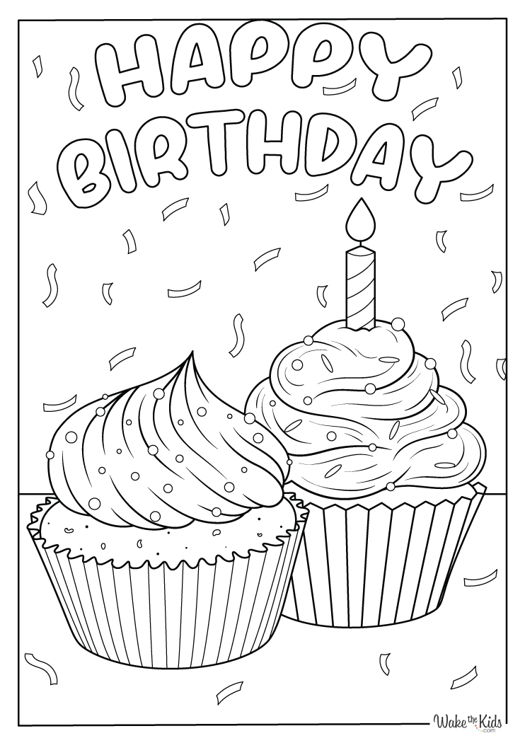 Cupcake Coloring Pages (Free Printable PDFs) | WakeTheKids