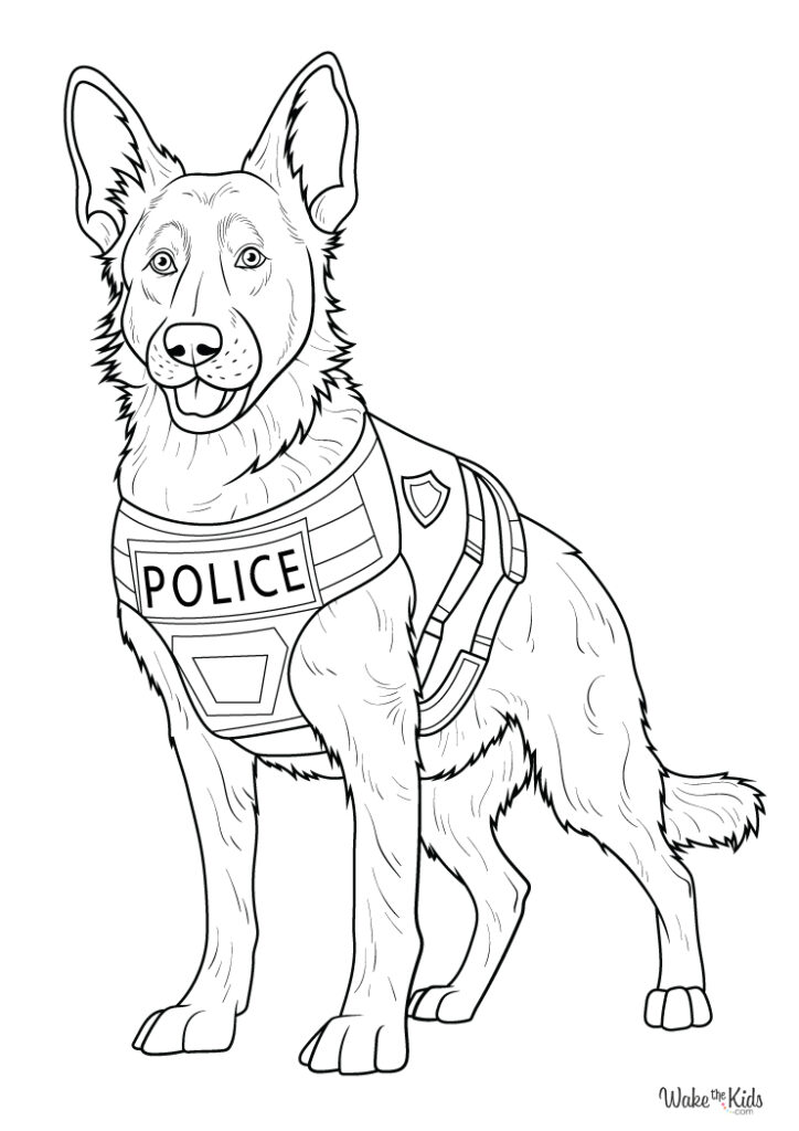 German Shepherd Coloring Pages (Free Printable PDFs) | WakeTheKids