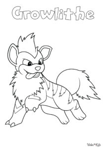 Growlithe Coloring Pages