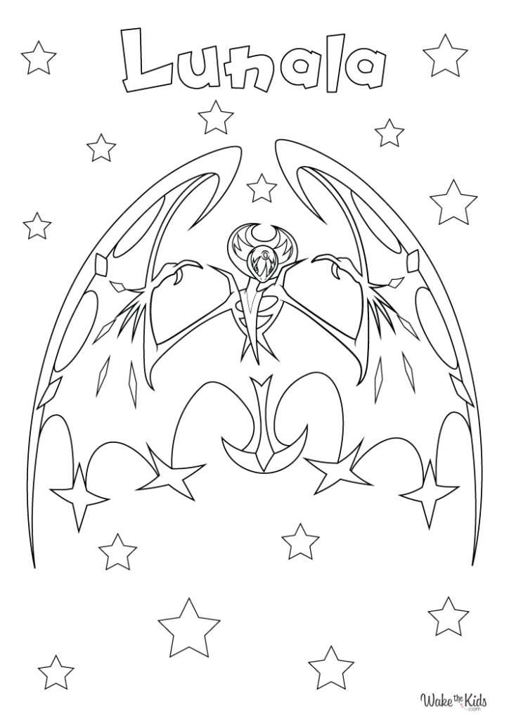 Lunala Coloring Pages (Free Printable PDFs) | WakeTheKids