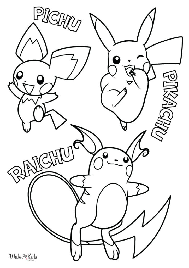 Pikachu Coloring Pages (Free Printable PDFs) | WakeTheKids