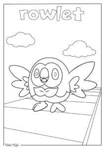 Rowlet Coloring Pages