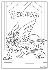 Zacian Coloring Pages