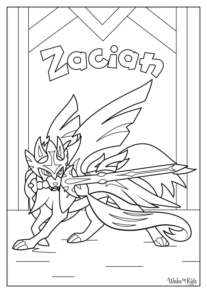 Zacian Coloring Pages (Free Printable PDFs) | WakeTheKids