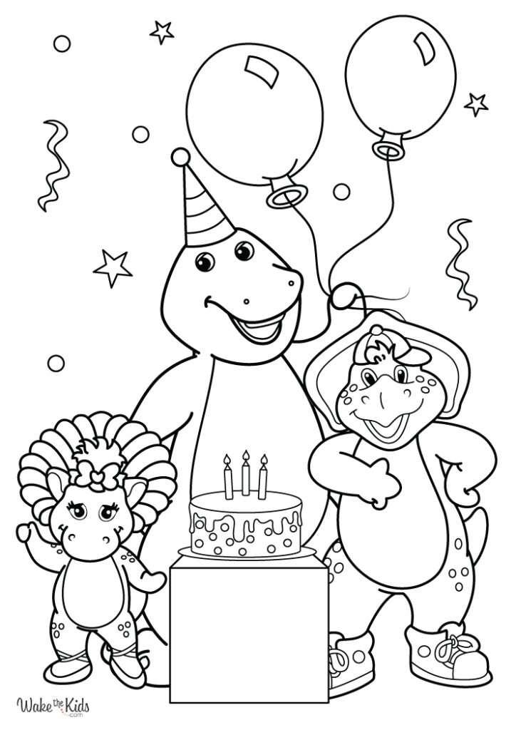 Barney and Friends Coloring Pages (Free Printable PDFs) | WakeTheKids