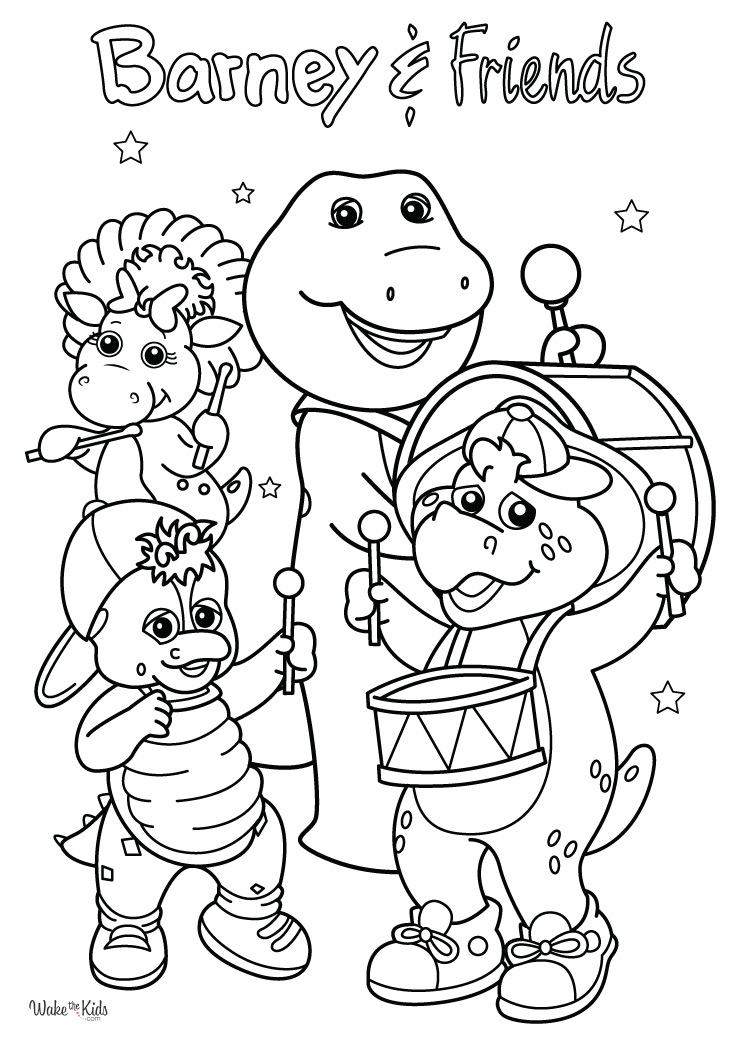 Barney and Friends Coloring Pages (Free Printable PDFs) | WakeTheKids