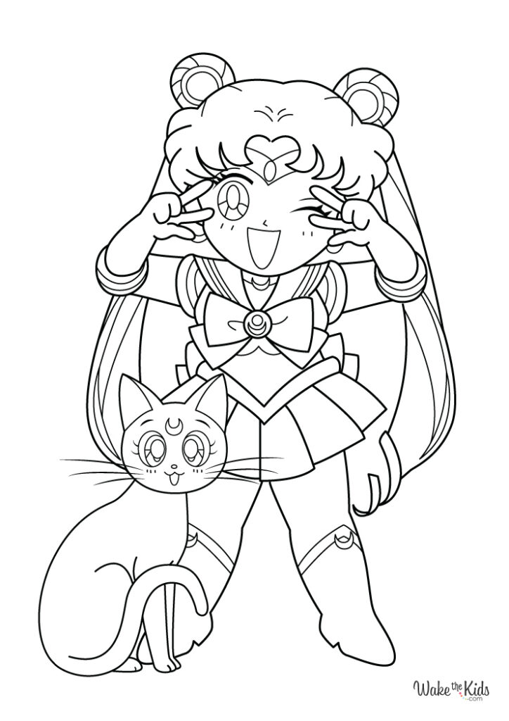 Sailor Moon Coloring Pages (Free Printable PDFs) | WakeTheKids