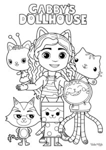Gabby’s Dollhouse Coloring Pages